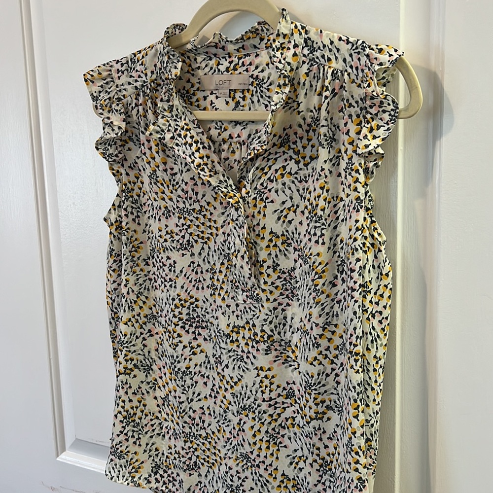 Loft Floral tank top blouse